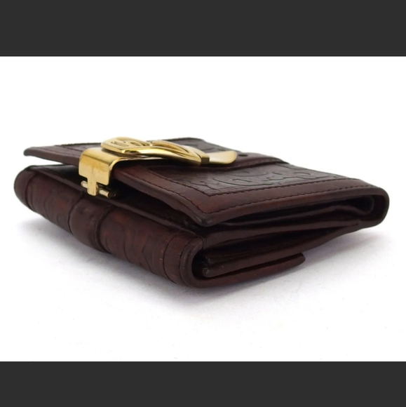 Gucc W hook purse hose bit pattern leather Authentic used - Picture 4 of 9